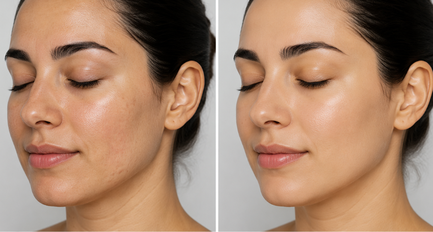 HydraFacial Before and After at mysecretmedspafl